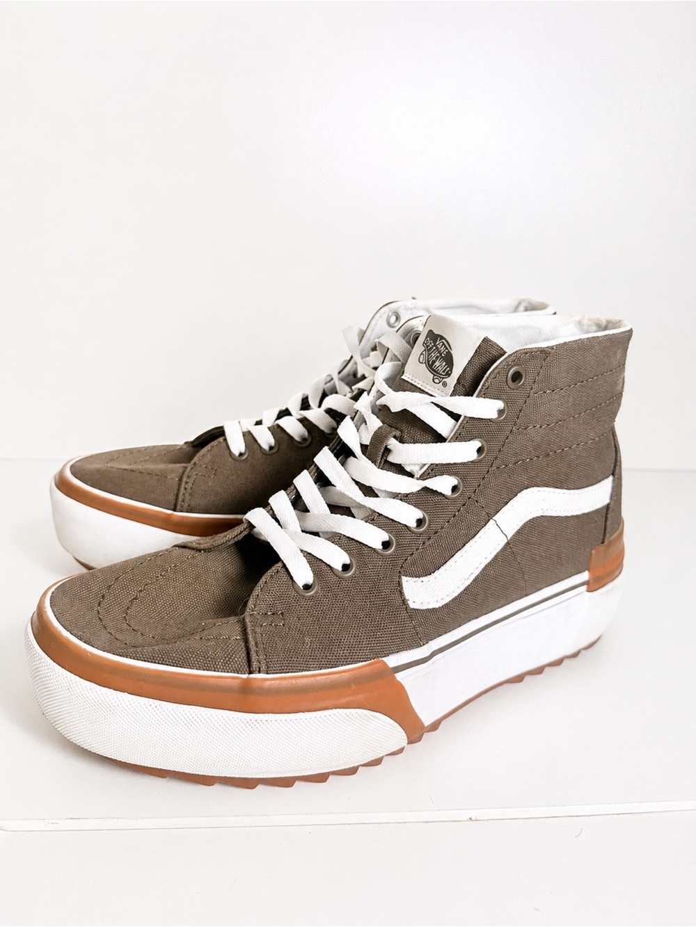 Vans Sk8-Hi MTE Brown Canvas High Top Sneakers Gum Sole | Men’s/women’s